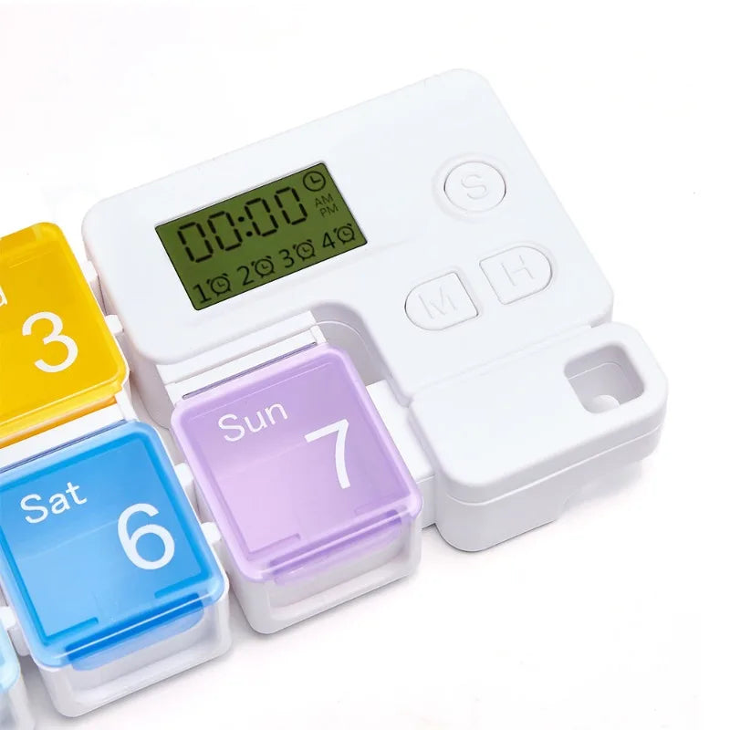 Smart Pill Storage Alarm Box – Daily & Weekly Electronic Medicine Reminder