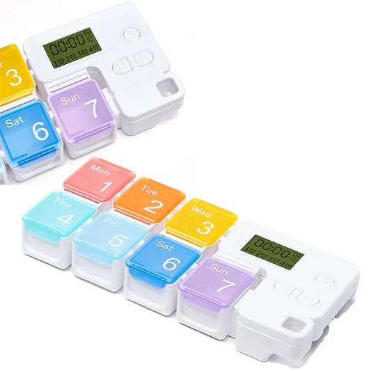 Smart Pill Storage Alarm Box – Daily & Weekly Electronic Medicine Reminder