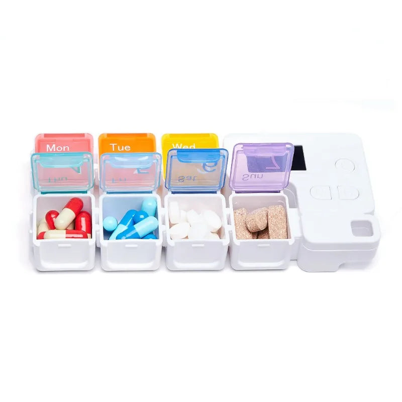 Smart Pill Storage Alarm Box – Daily & Weekly Electronic Medicine Reminder