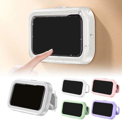 Waterproof Shower Phone Holder – 360° Adjustable Wall Mount with Retractable Arm
