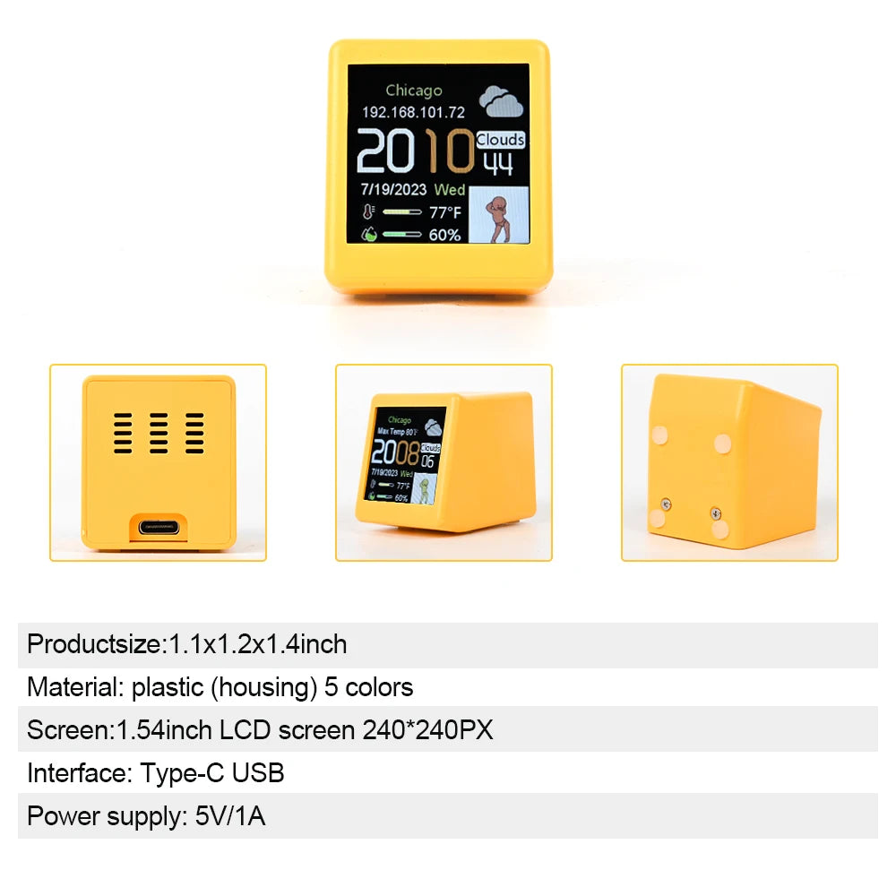 Smart Weather Clock – WiFi Electronic Photo Album with Animation Display