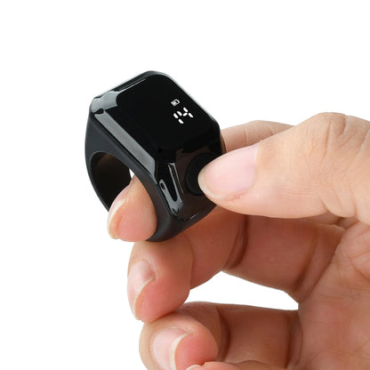 Smart Zikr Ring – OLED Digital Tasbih Counter with Bluetooth App
