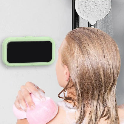 Waterproof Shower Phone Holder – 360° Adjustable Wall Mount with Retractable Arm