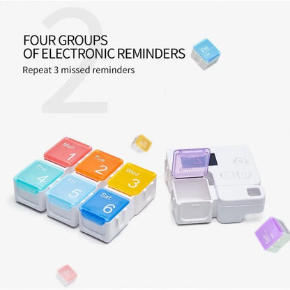 Smart Pill Storage Alarm Box – Daily & Weekly Electronic Medicine Reminder
